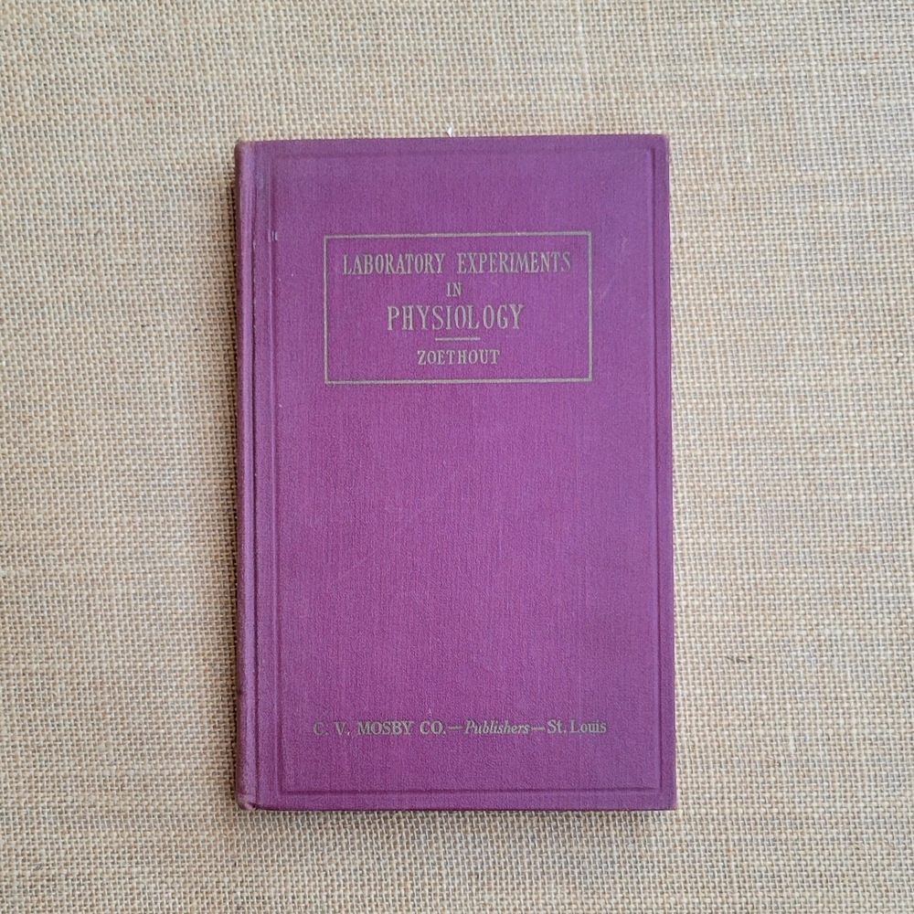 Vintage 1948 Book: Laboratory Experiments In Physiology ~Instructor's Copy